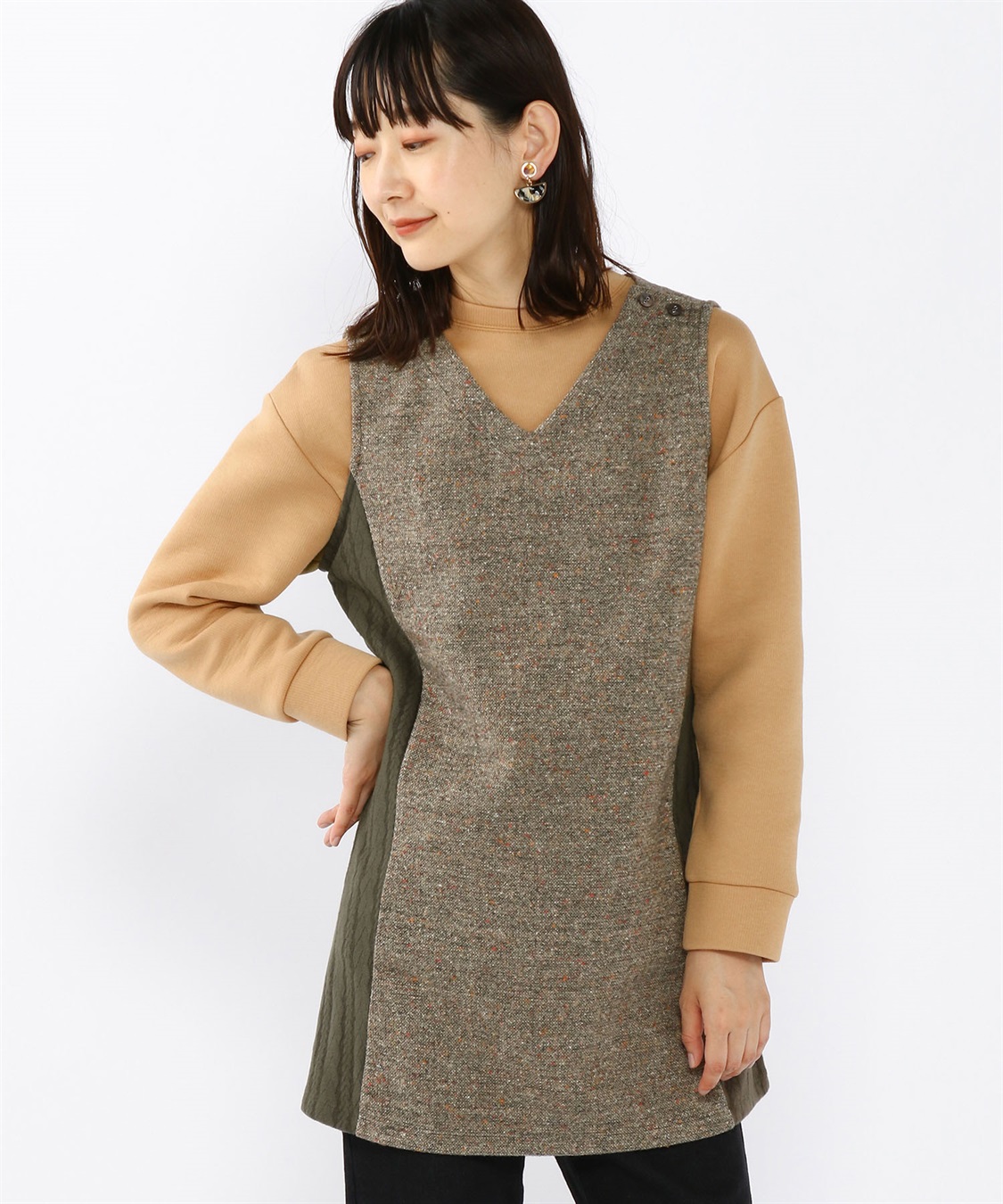 DECOY ツイードジャンパードレス_variation_2