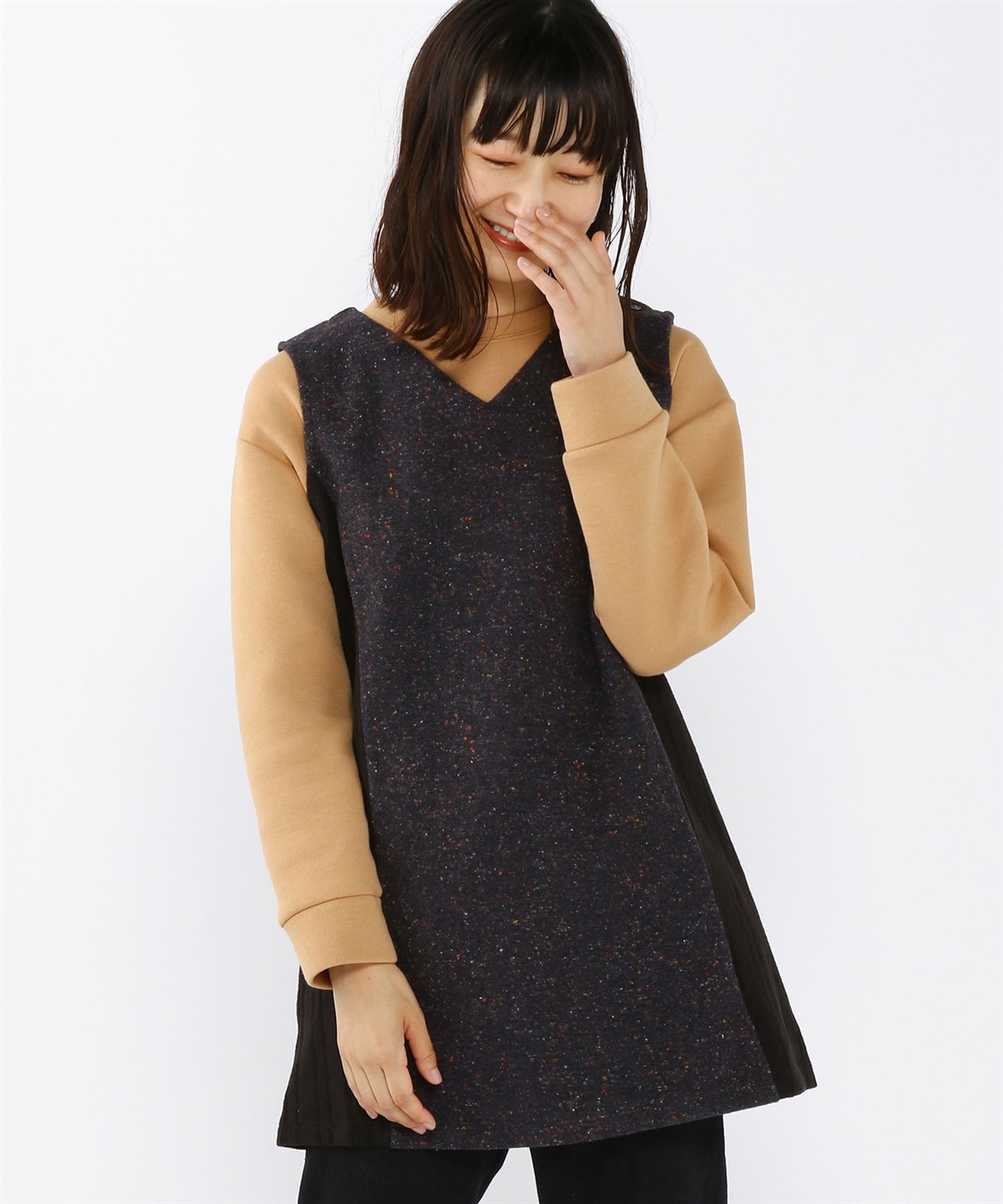 DECOY ツイードジャンパードレス_variation_1