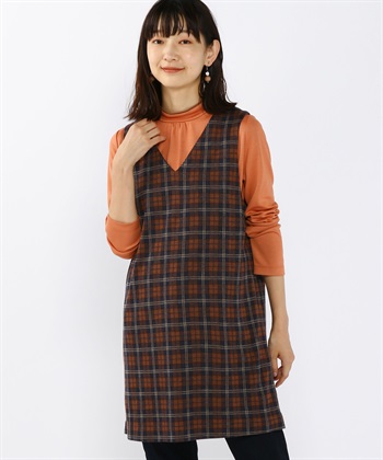 DECOY チェックジャガードジャンパードレス_variationthumb_2