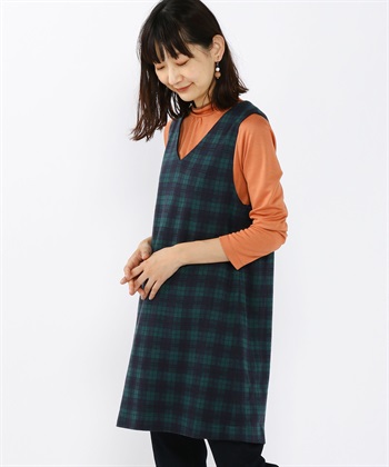 DECOY チェックジャガードジャンパードレス_variationthumb_1