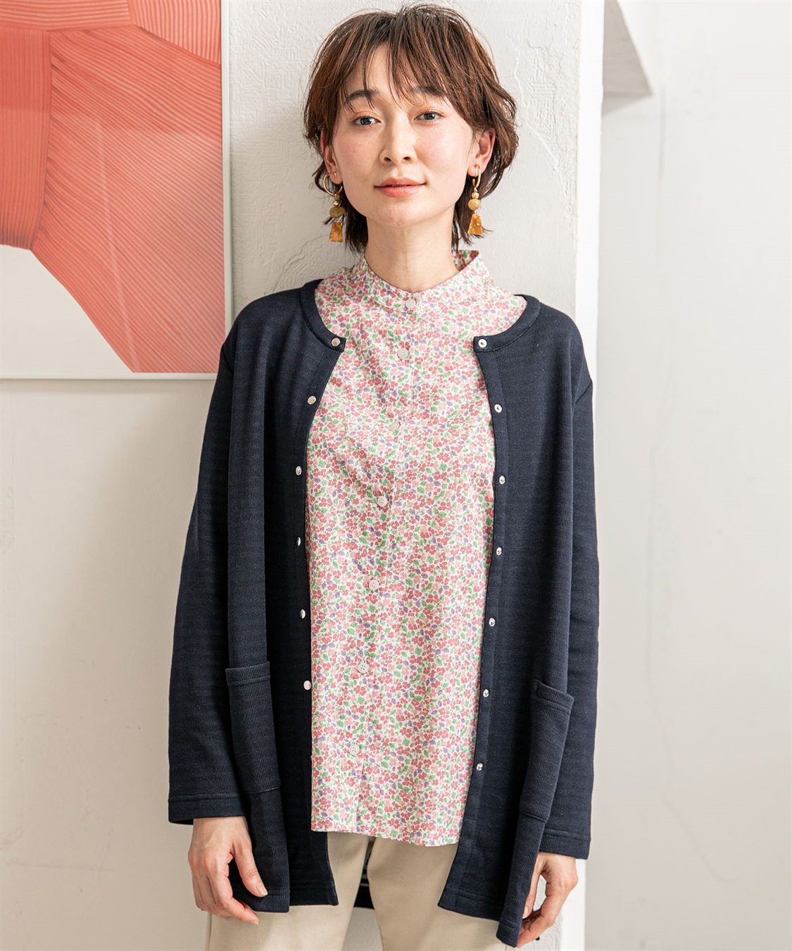 DECOY Wフェイスクルーネックカーディガン_variation_3