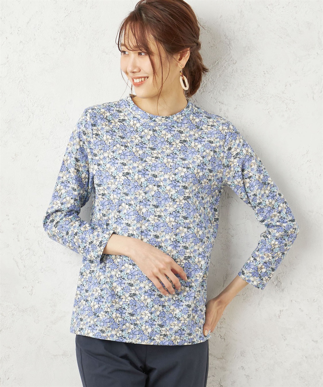 DECOY オーガニックコットン花柄プリントプルオーバー_variation_3