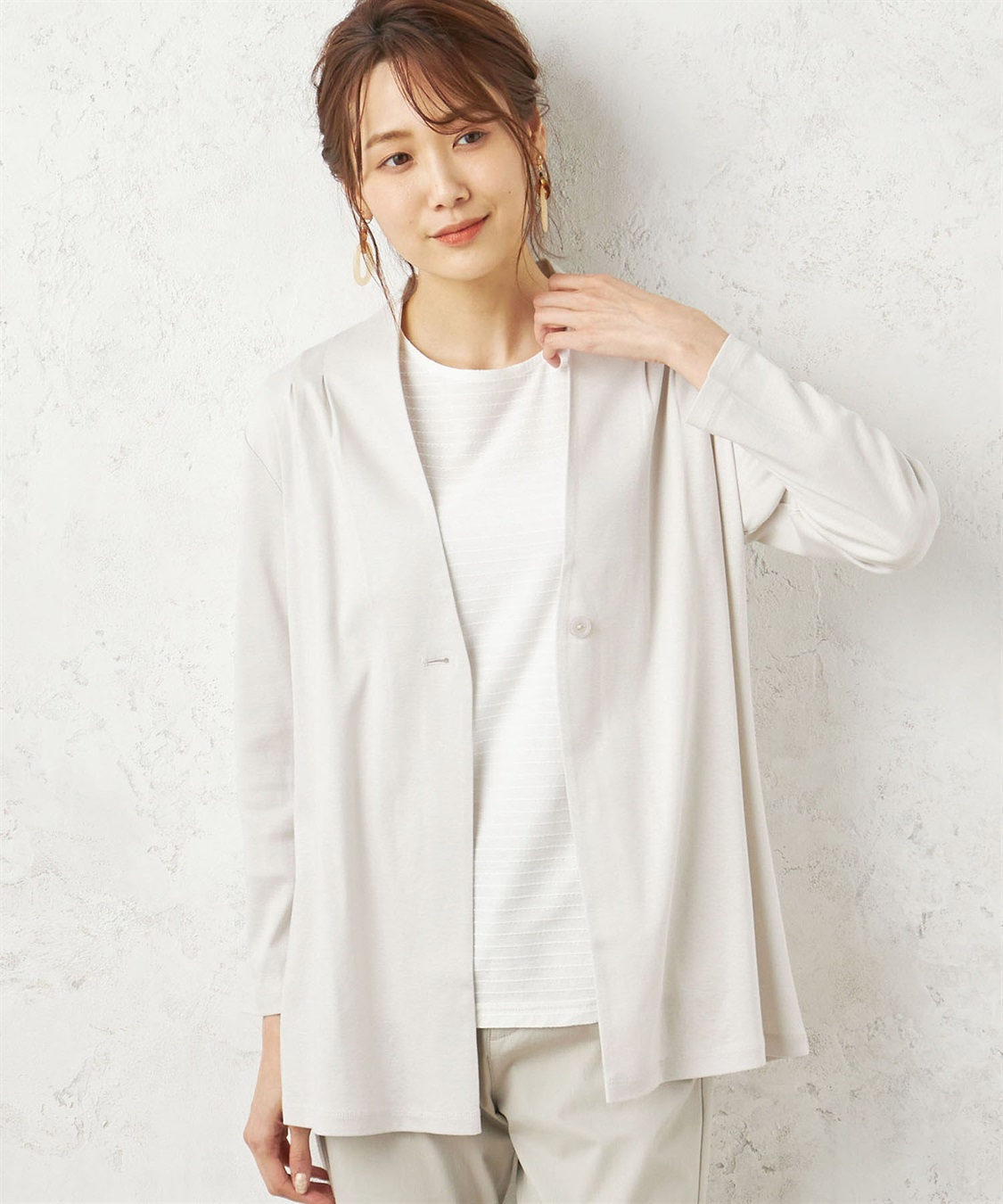 DECOY コットンレーヨンカットソーカーディガン_variation_2