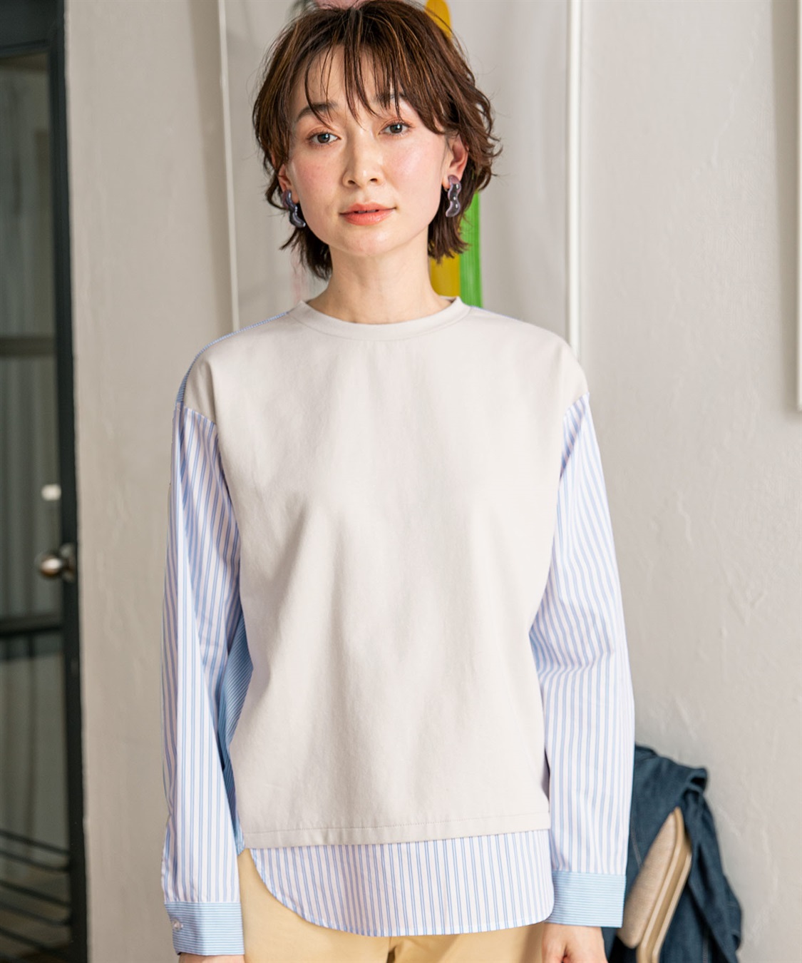 DECOY ストライプドッキングプルオーバー_variation_2
