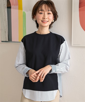 DECOY ストライプドッキングプルオーバー_variationthumb_3