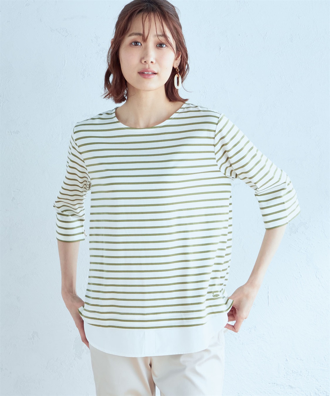 DECOY レイヤード風ボーダープルオーバー_main