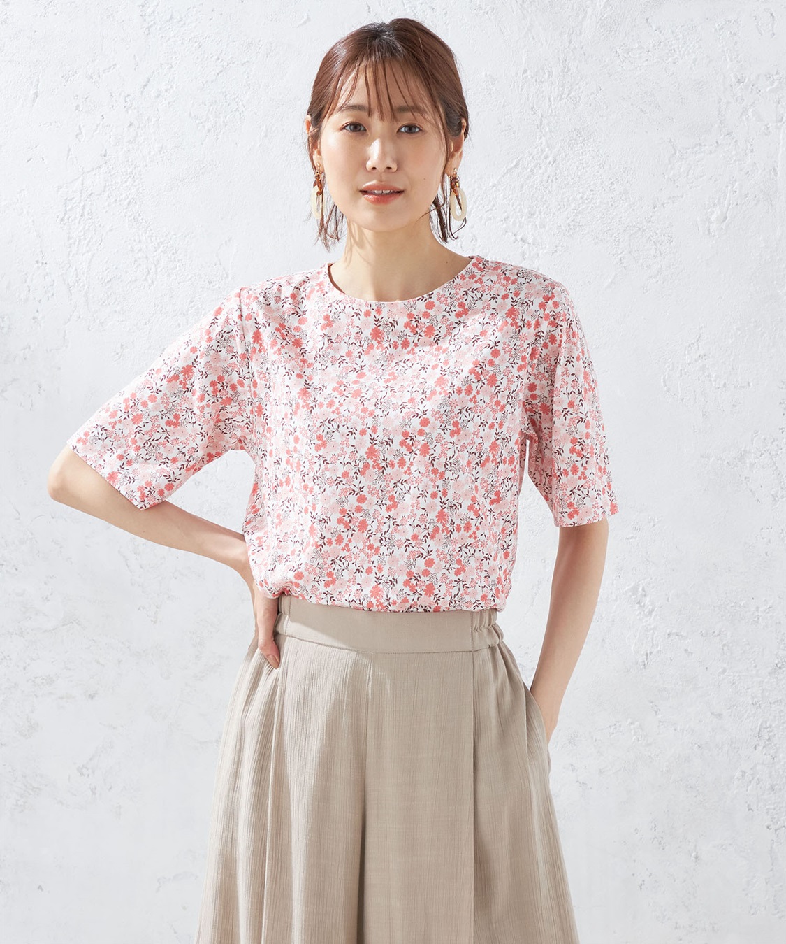 DECOY 【接触冷感】フラワープリントチュニック_variation_1