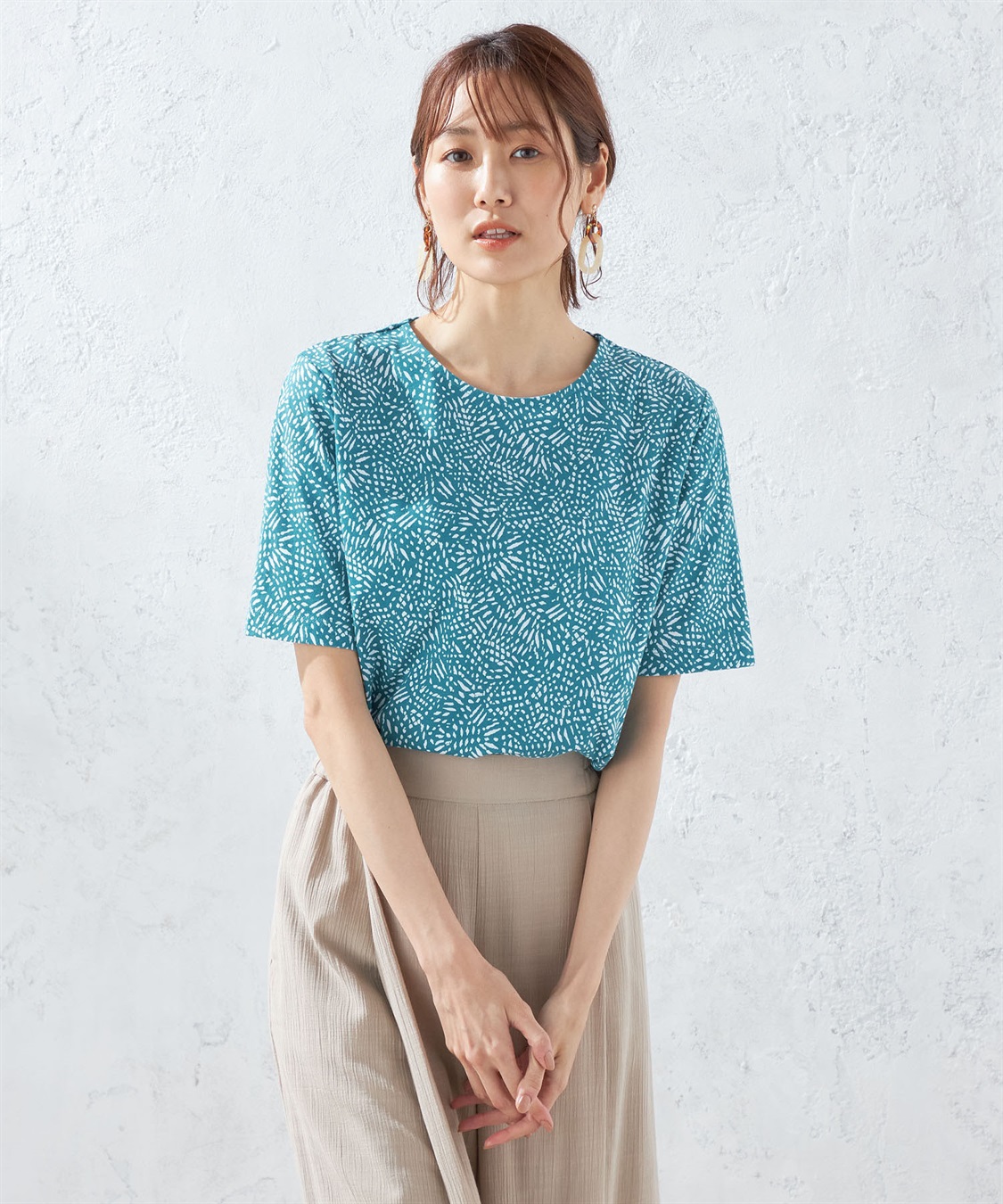 DECOY 【接触冷感】エスニックプリントプルオーバー_main