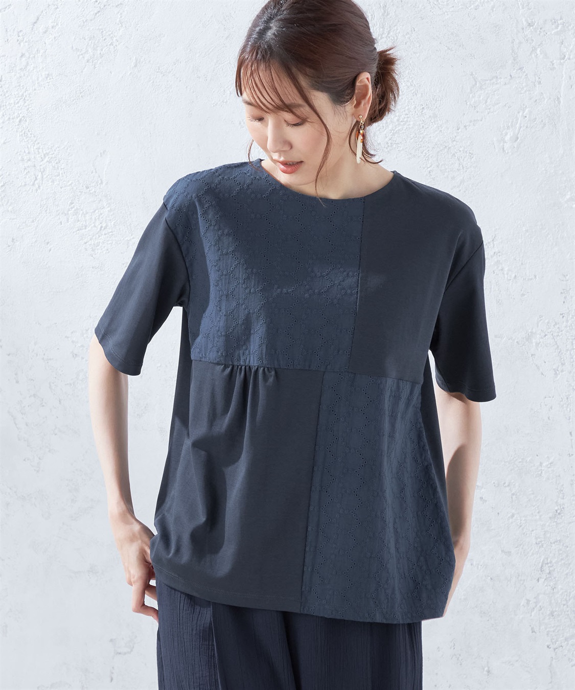 DECOY 刺しゅう切替プルオーバー_variation_3