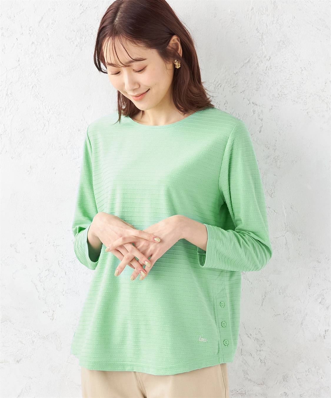 DECOY オーガニックコットンジャガード編みプルオーバー_variation_2