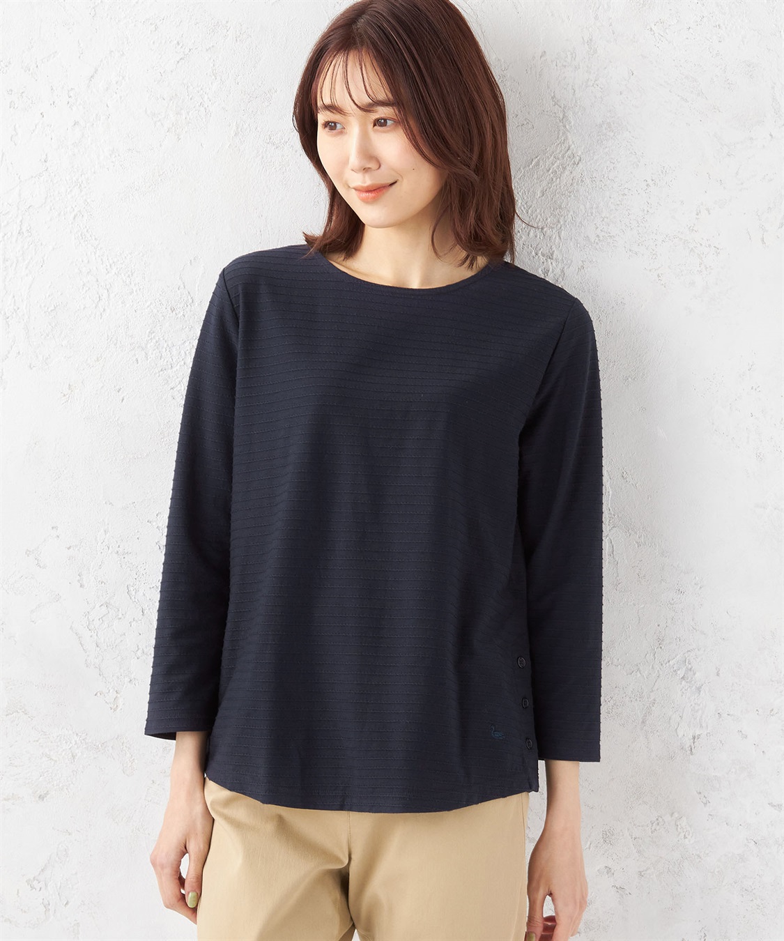 DECOY オーガニックコットンジャガード編みプルオーバー_variation_3