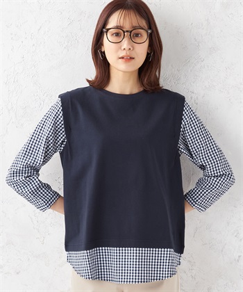 DECOY ギンガムチェックドッキングプルオーバー_variationthumb_3