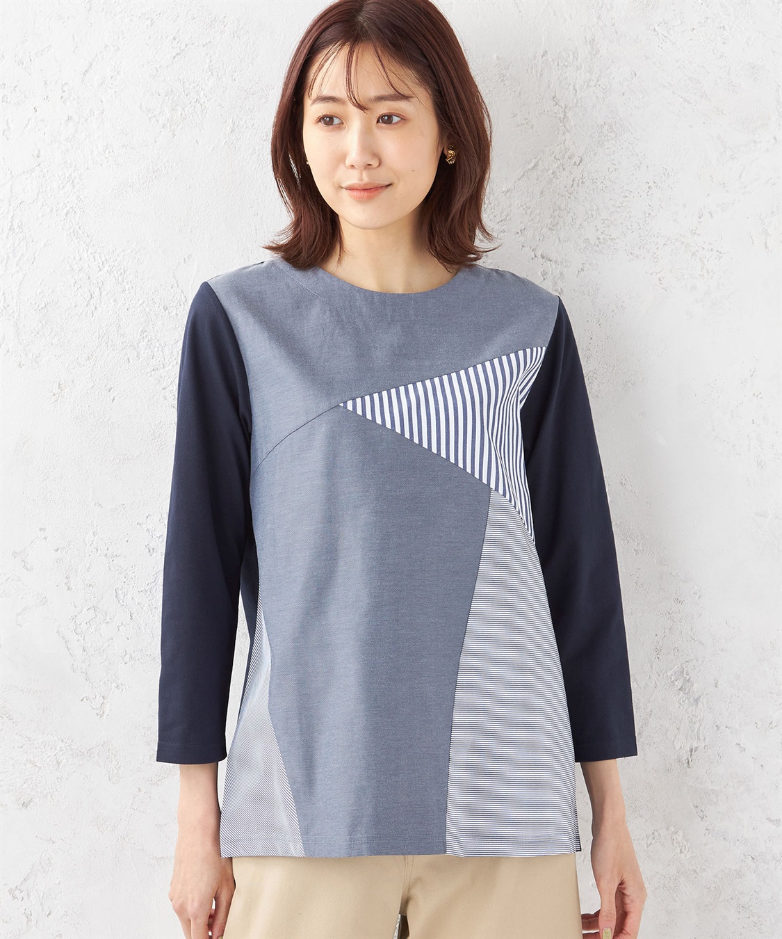 【新品タグ付】カラービーコン ボーダー ドッキング ニット 近年モデル kolor BEACON(カラービーコン) 21SS ドッキングデザイン マルチカラー