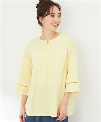 DECOY 【接触冷感】【UV対策】ひやさらコットンキーネックチュニック_variationthumb_2