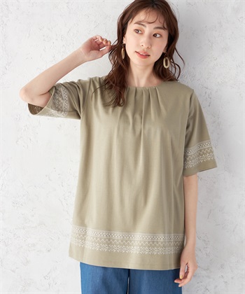 DECOY 【接触冷感】ひやさら刺繍チュニック_variationthumb_1