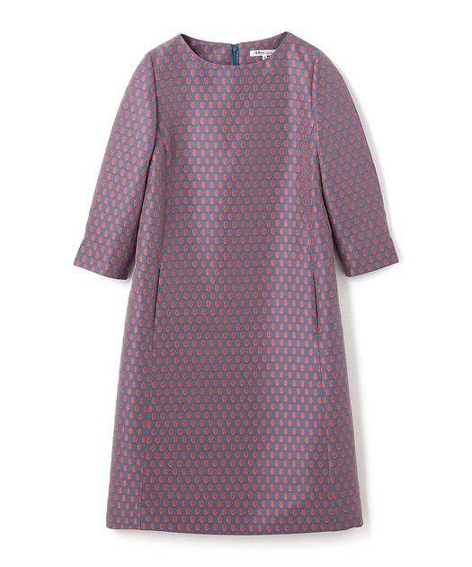 DAMA collection フランス素材ドット柄ジャカードワンピース13号 4921262604s_L.jpg