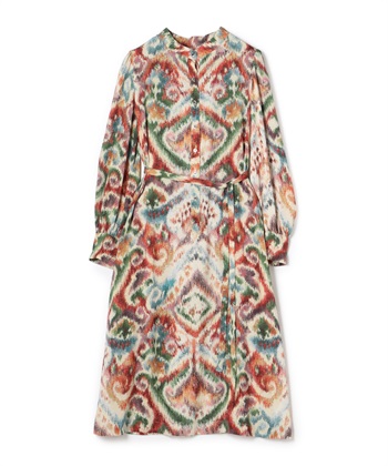 john 柄ワンピース pstory_leopard-band-collar-