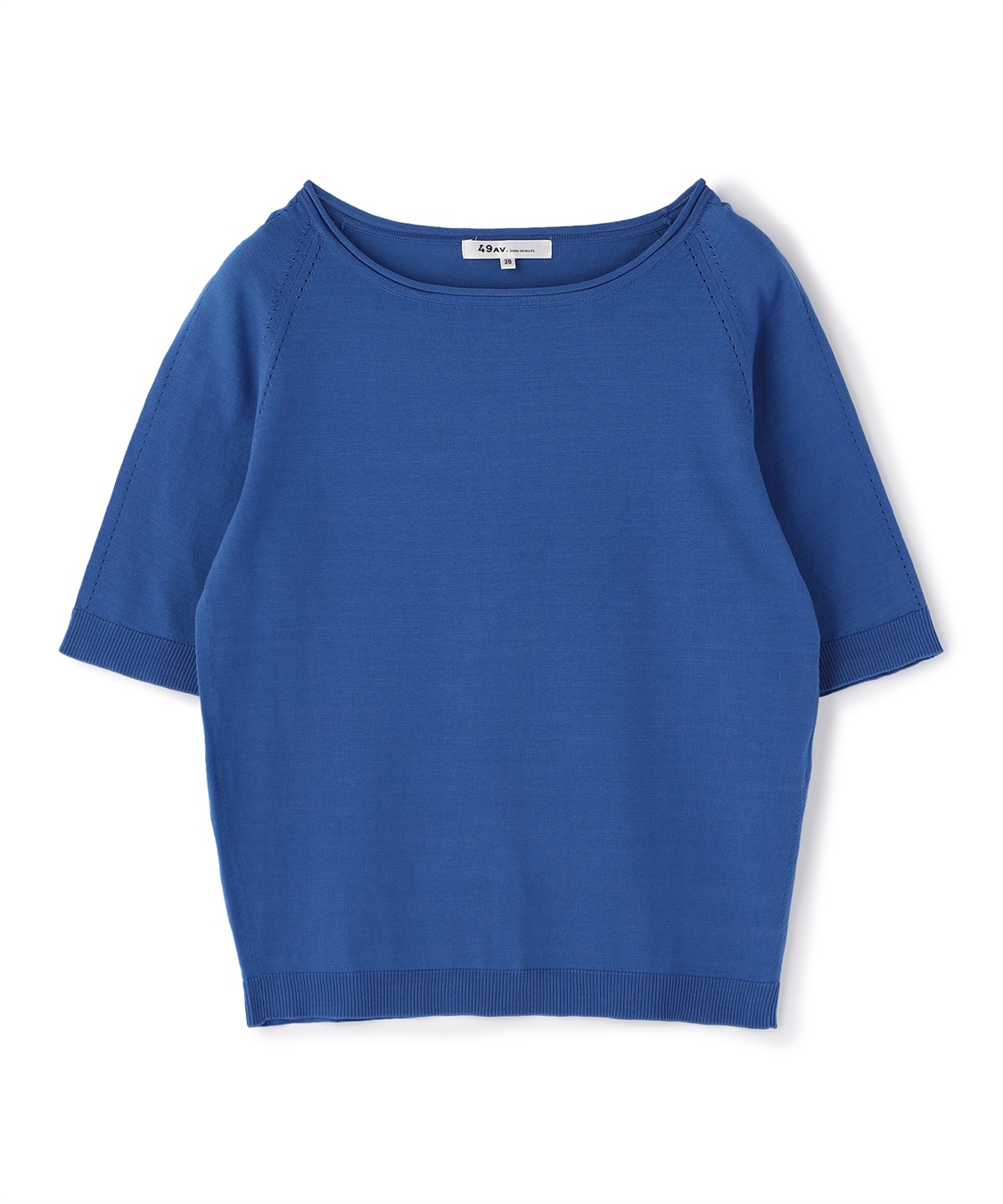 ベーシック半袖ニットプルオーバー 49AV.junko shimada｜クロスプラス 