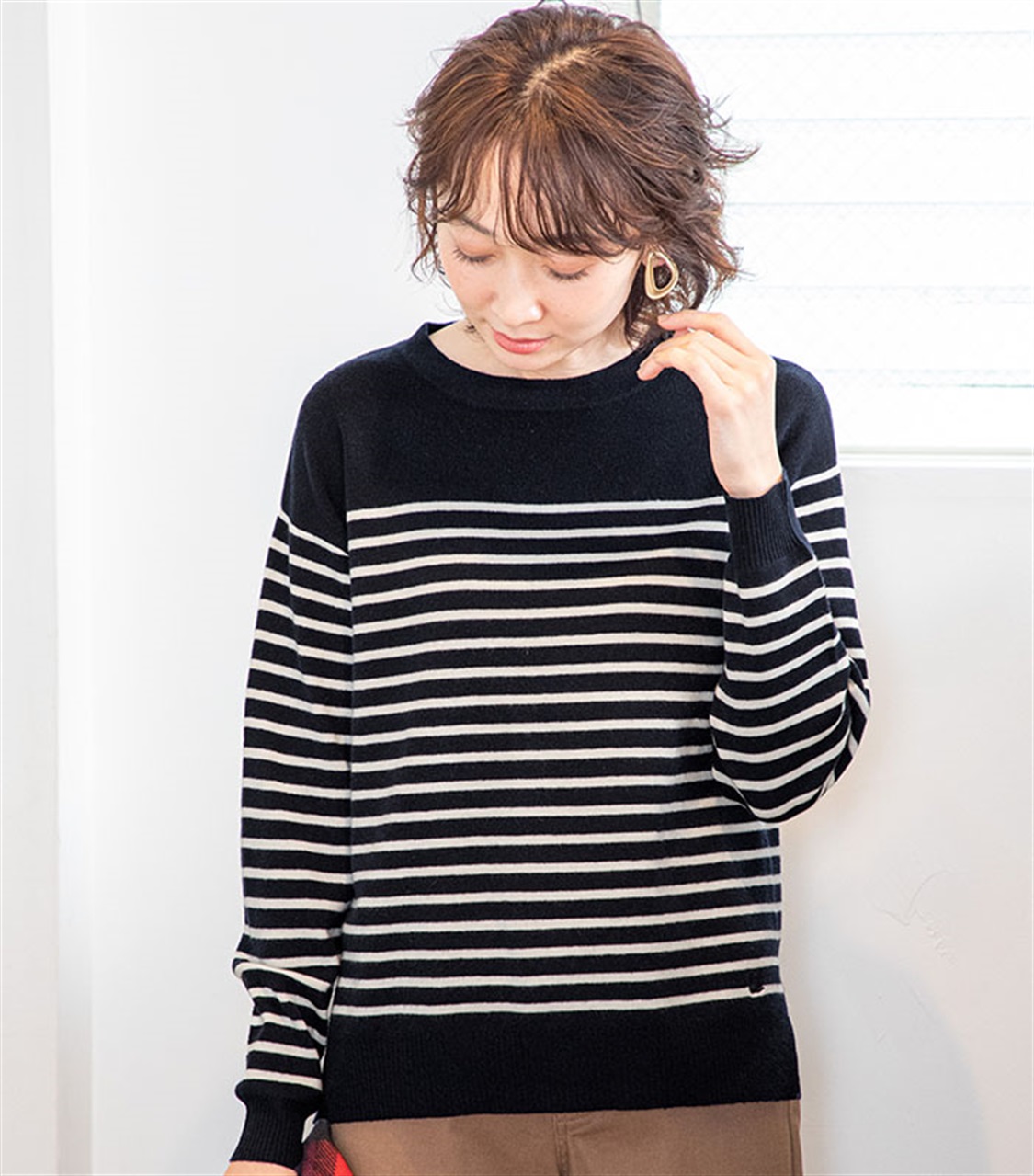 DECOY ミラノリブボーダープルオーバー_variation_2