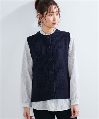 DECOY ケーブル編みニットベスト_variationthumb_2