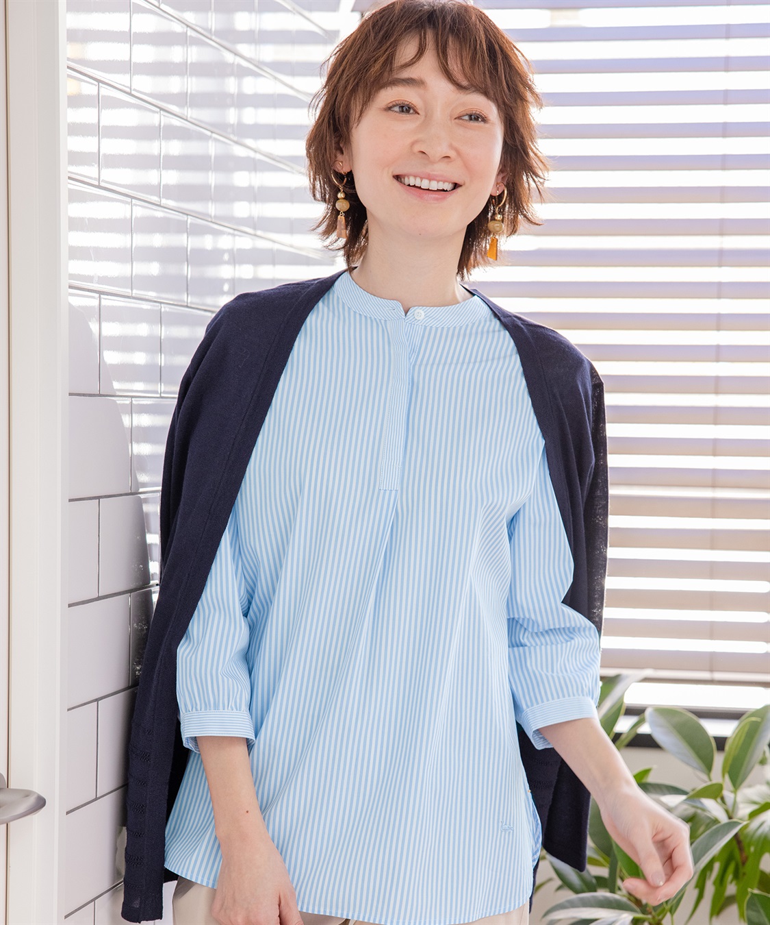 DECOY リネン混ニットカーディガン_variation_2