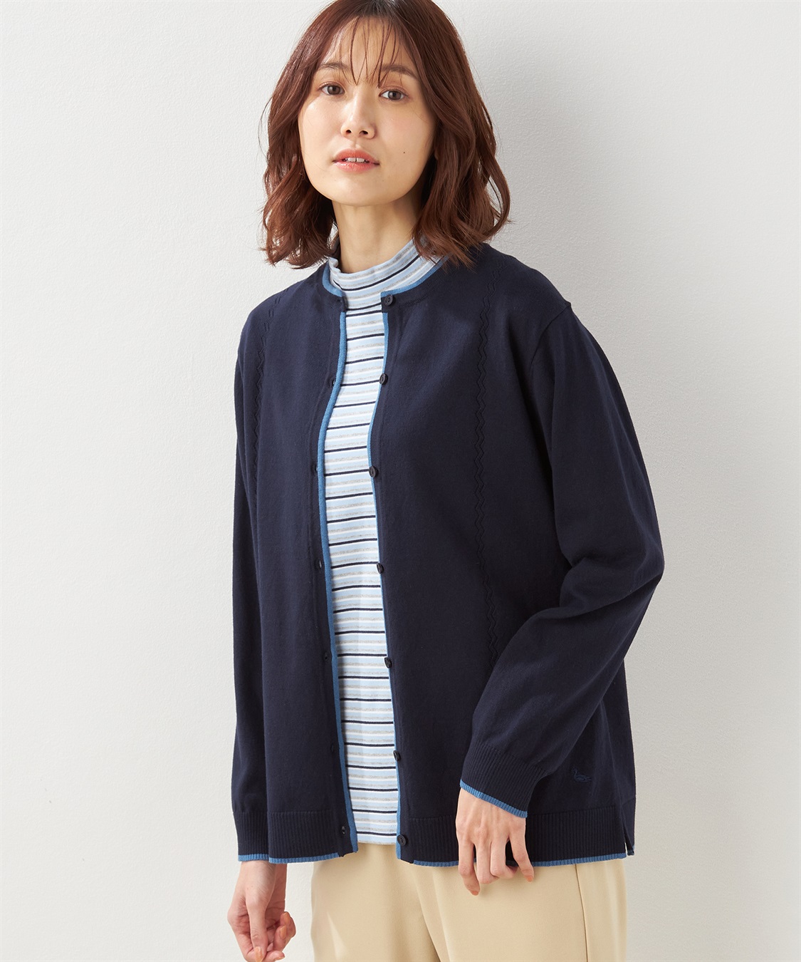 DECOY 配色トリムニットカーディガン_main