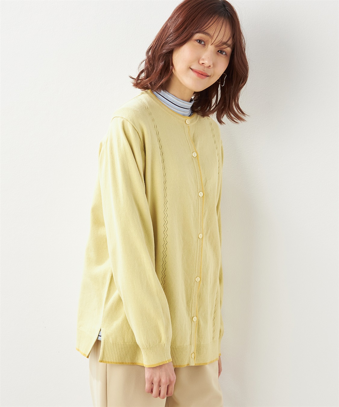 DECOY 配色トリムニットカーディガン_variation_1