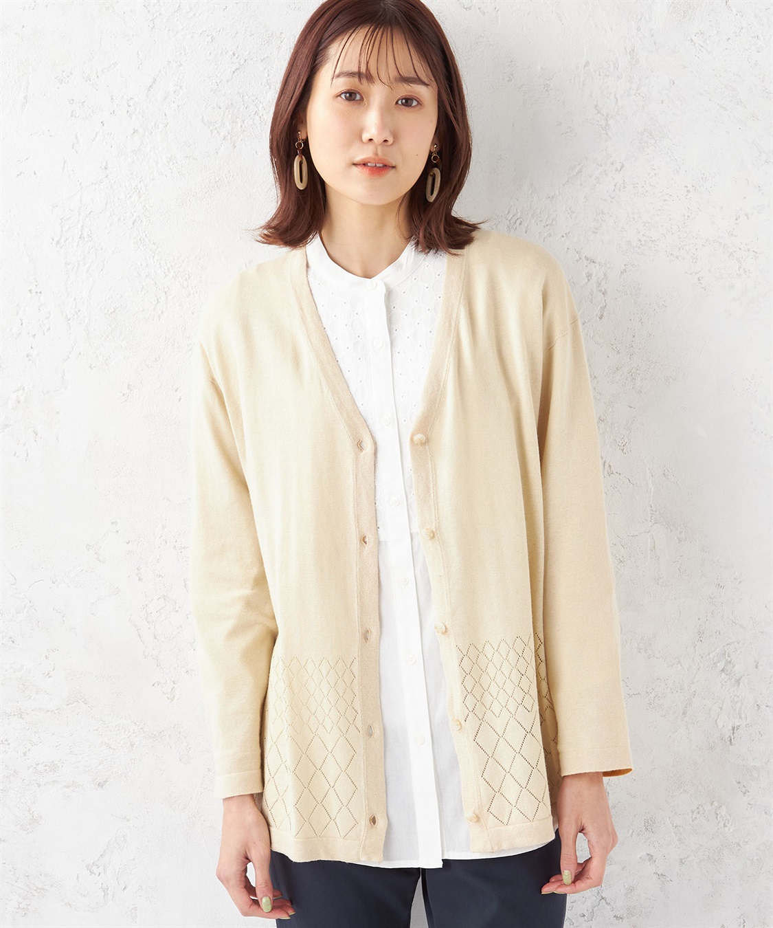 リネンブランドカーディガン DECOY｜クロスプラス公式通販サイト