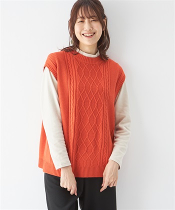 DECOY アラン柄ニットベスト_variationthumb_1