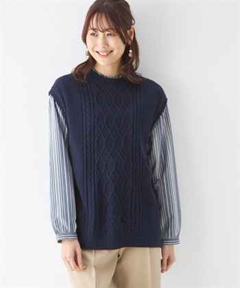 DECOY アラン柄ニットベスト_variationthumb_3