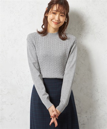 DECOY ハイネックケーブルニットプルオーバー_variationthumb_1