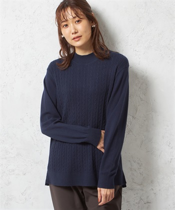 DECOY ハイネックケーブルニットプルオーバー_variationthumb_3