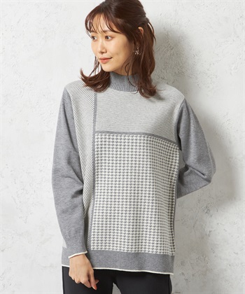 DECOY カラーブロックニットプルオーバー_variationthumb_1