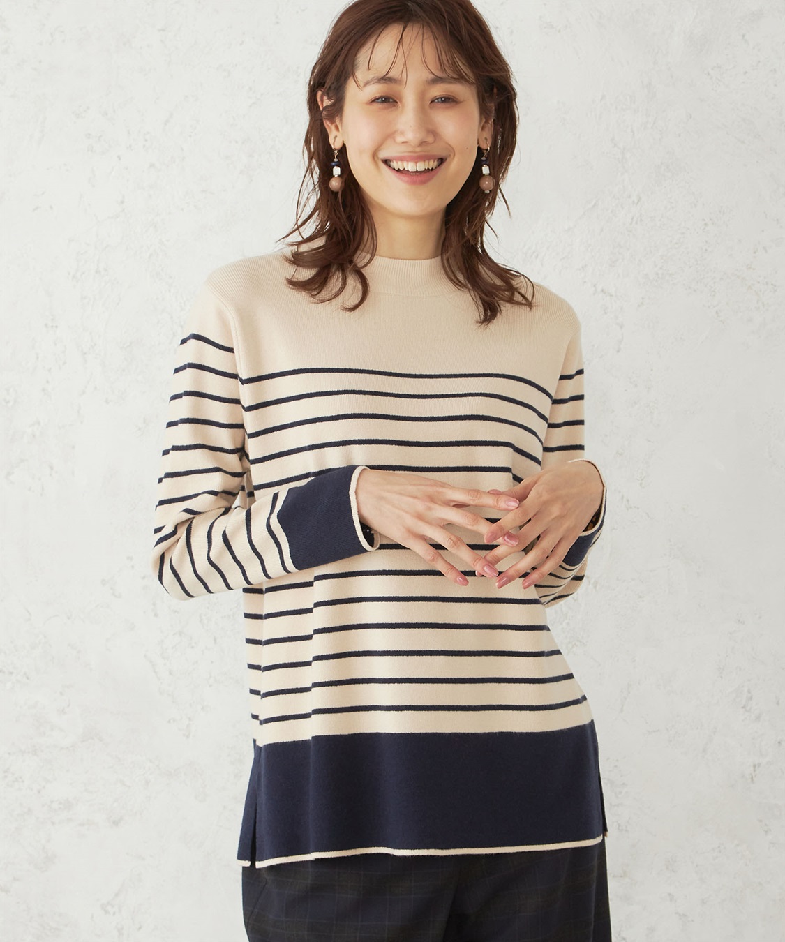 DECOY パネルボーダーニットプルオーバー_variation_2