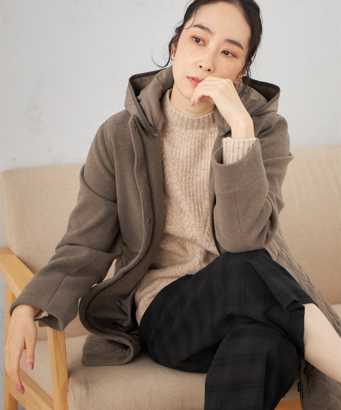 DECOY ケーブルニットプルオーバー_main