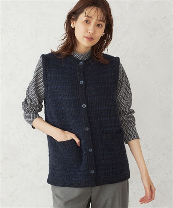 ツイードニットベスト DECOY｜クロスプラス公式通販サイト
