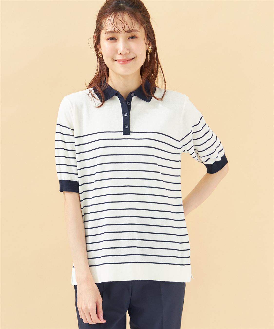   ポロシャツ 47B209G 2XS アイボリー ポロシャツ 47B209G 2XS アイボリー MEN DOT MESH COOL ワイド