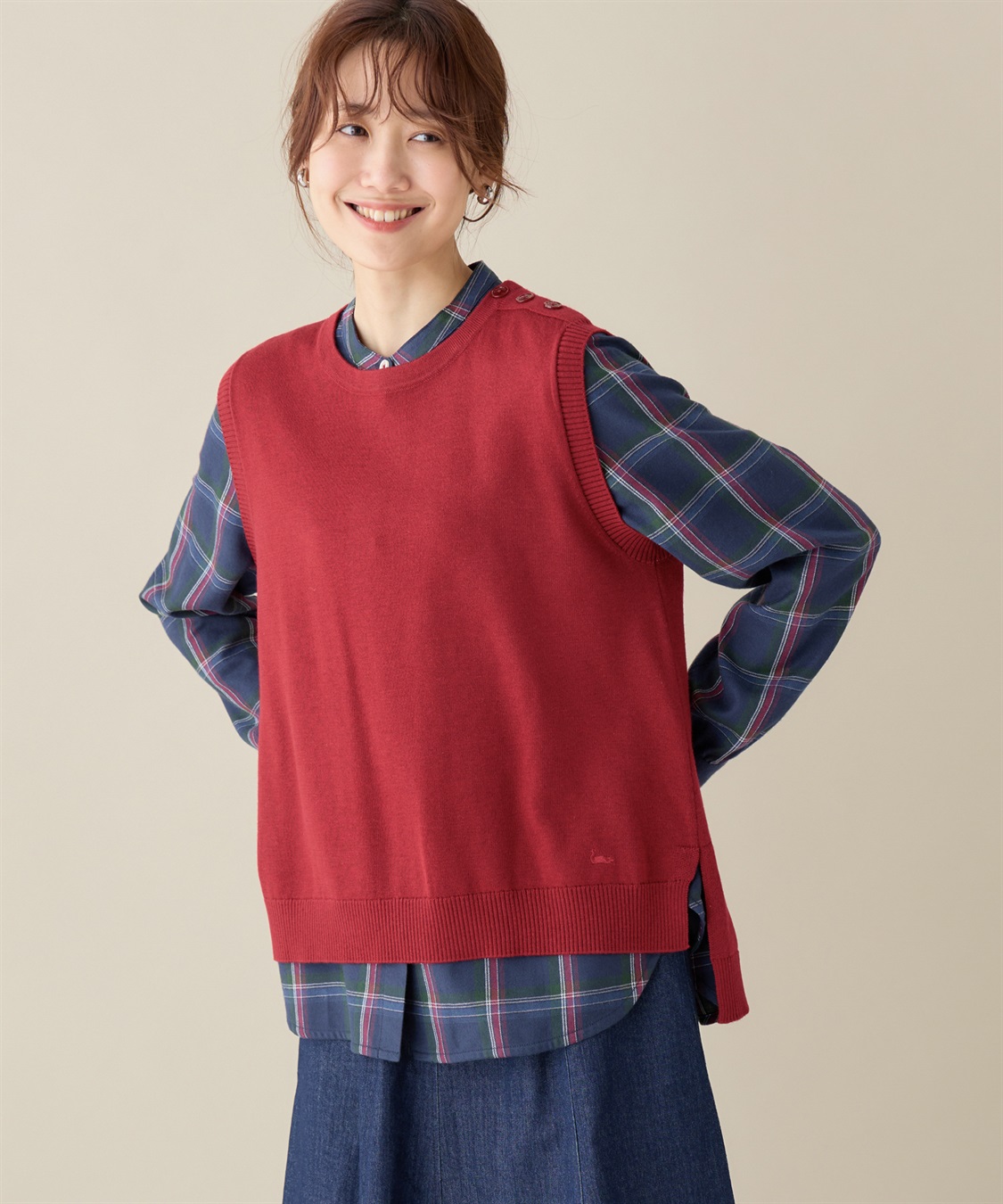 DECOY ラウンドヘムニットベスト_variation_2