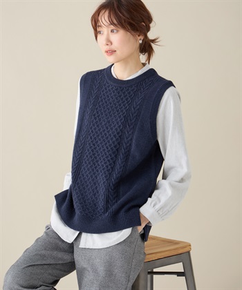 DECOY アラン柄ニットベスト_variationthumb_2