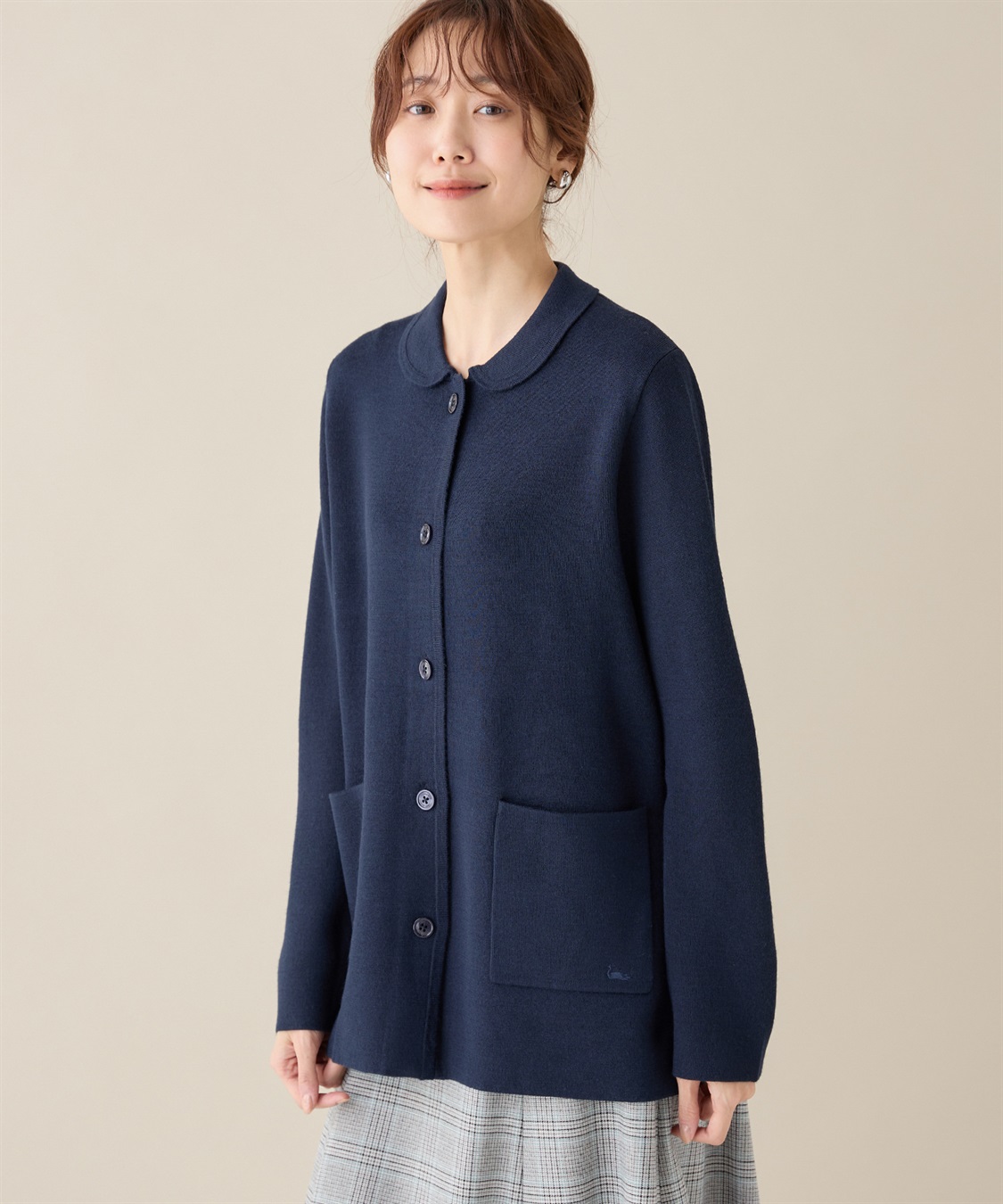 DECOY ダブルフェイス衿つきカーディガン_variation_3