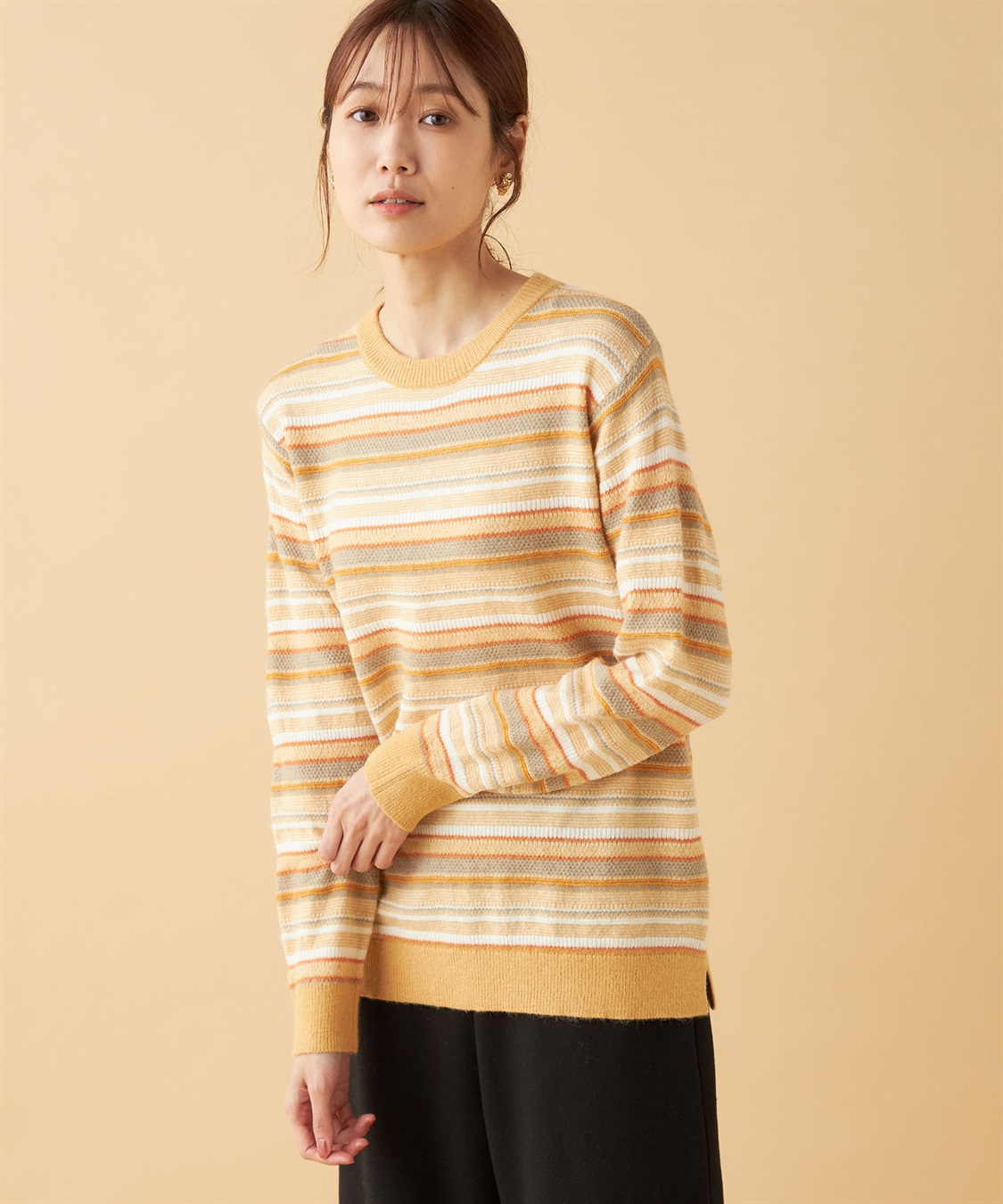 DECOY ジャガードボーダーニットプルオーバー_variation_2