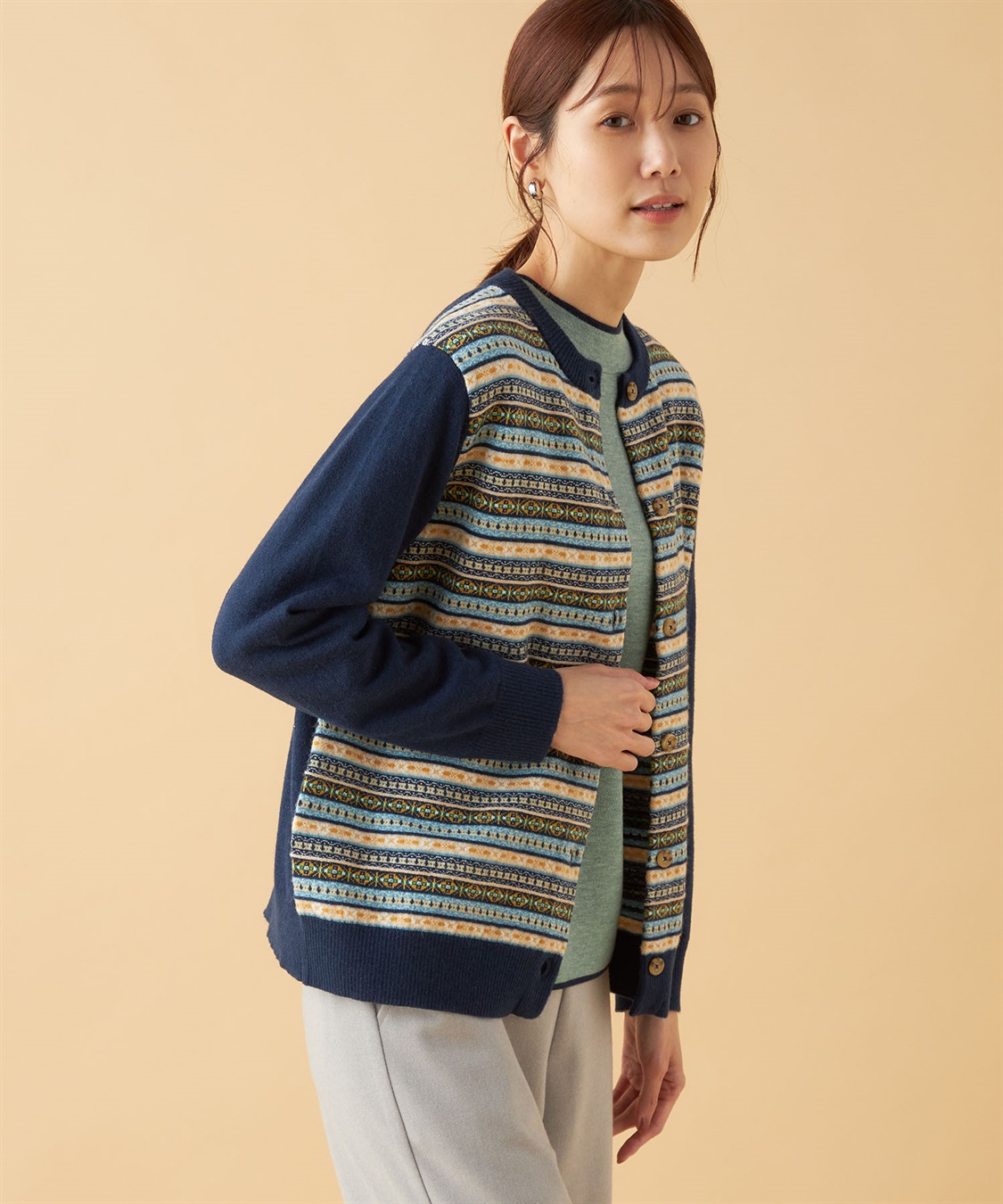 DECOY フロントジャガードニットカーディガン_variation_2