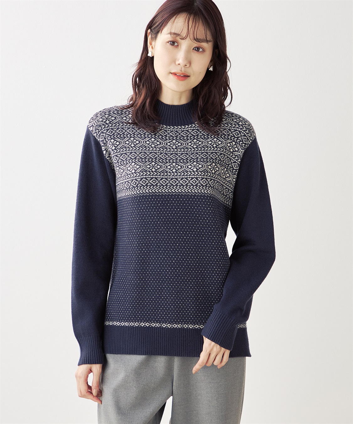 DECOY ジャガードニットプルオーバー_variation_3
