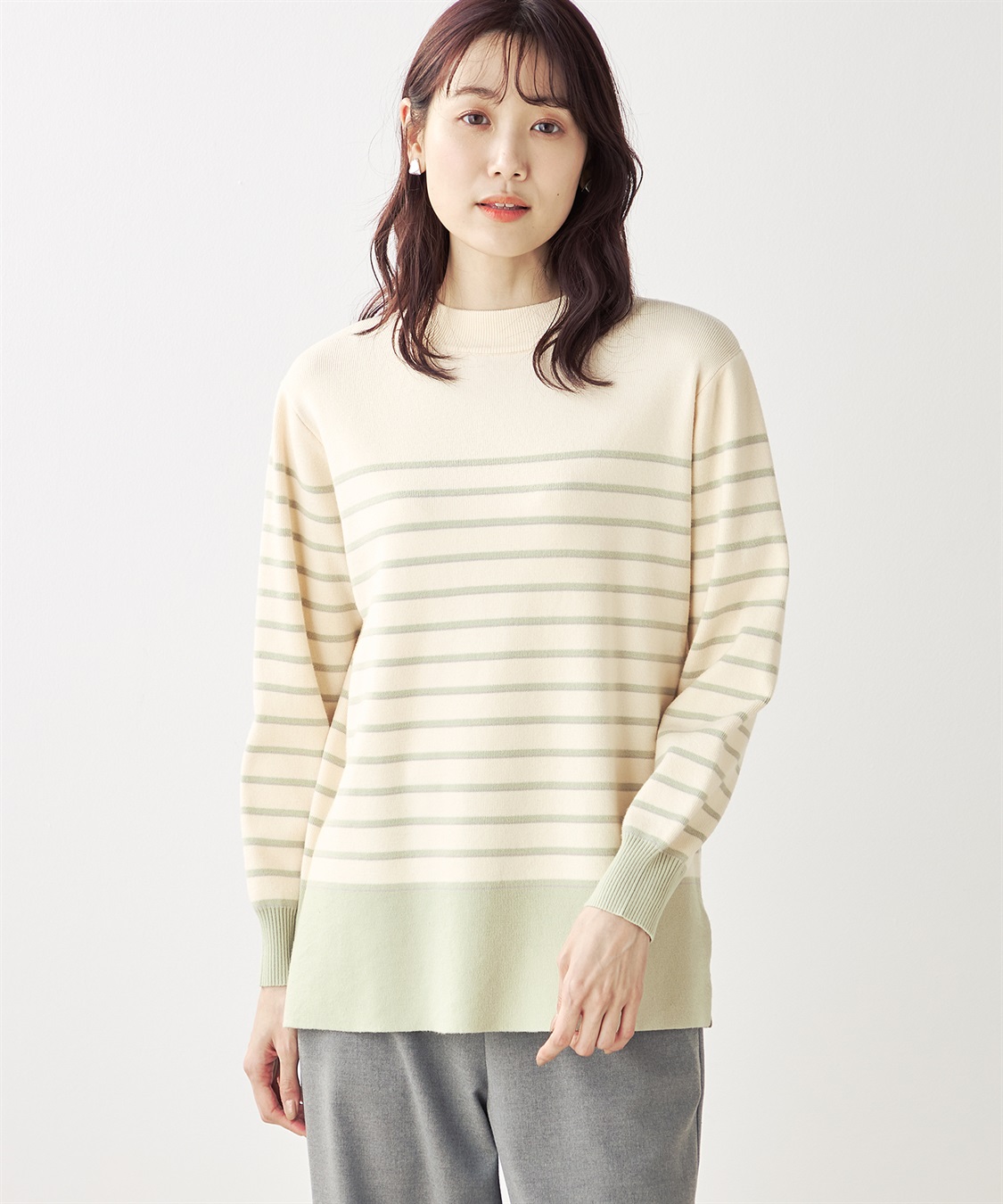 DECOY パネルボーダーニットプルオーバー_variation_2