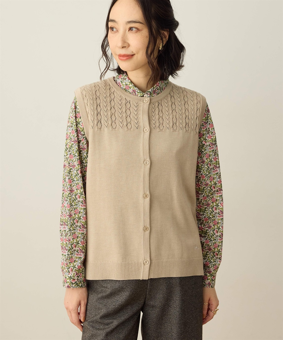 DECOY 前開きニットベスト_main