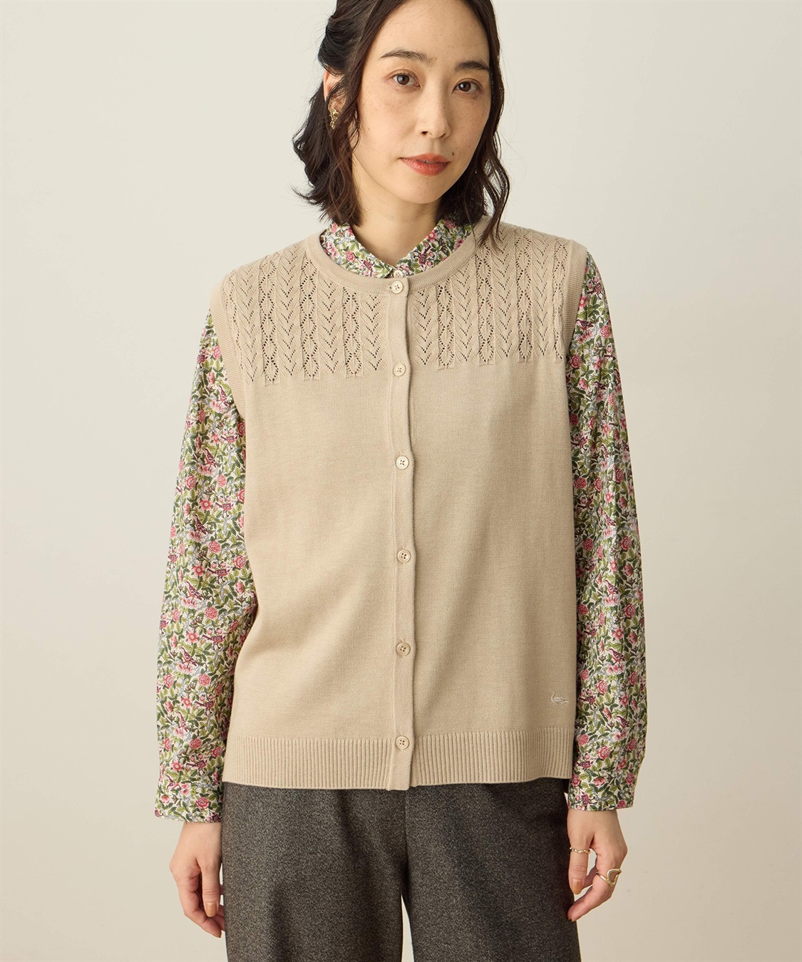 DECOY 前開きニットベスト_variation_1