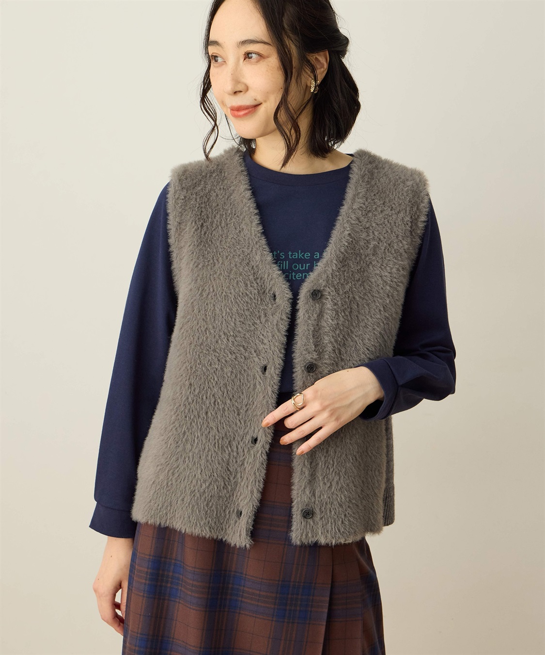 DECOY フェザーニットベスト_main