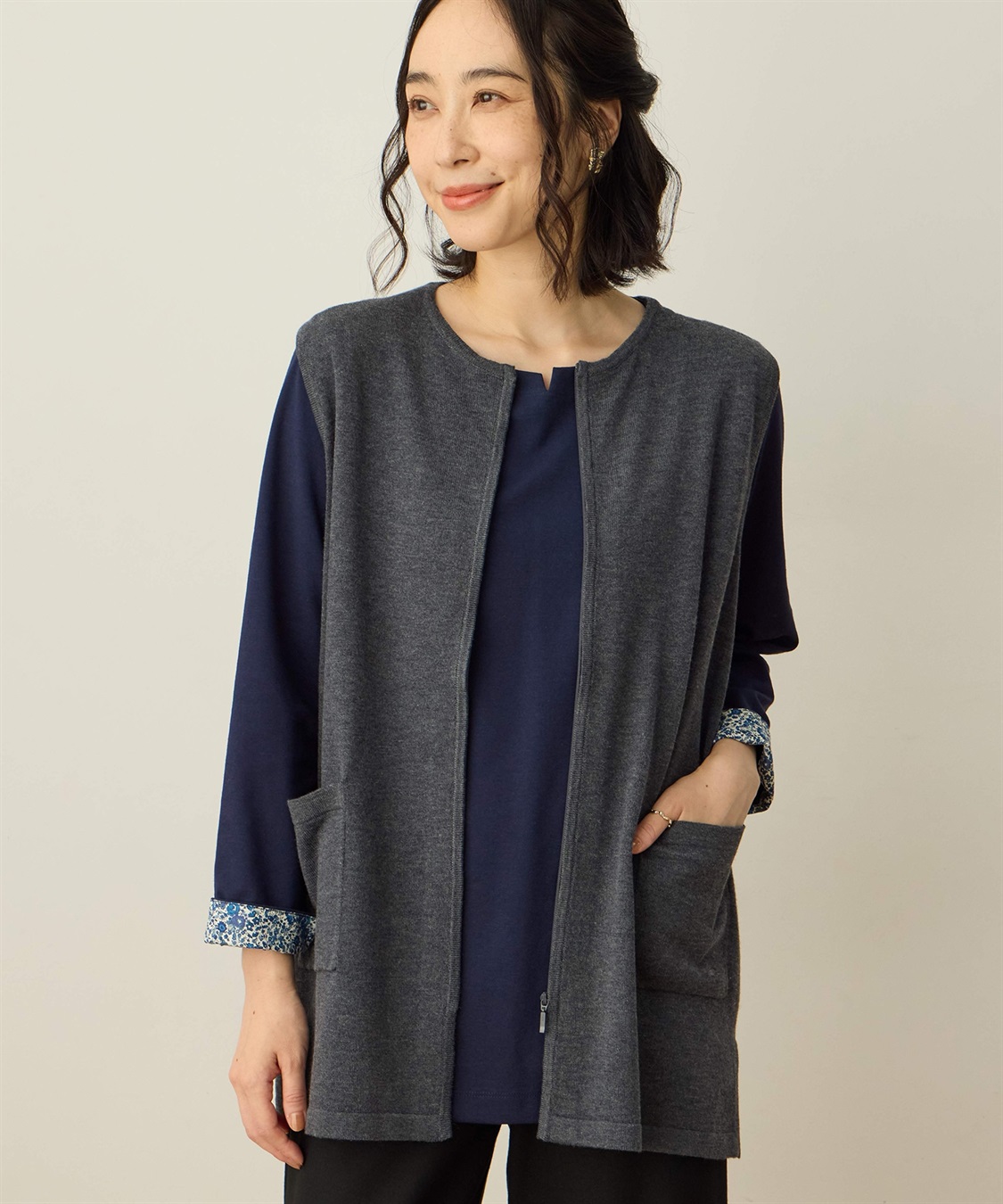 DECOY ニットロングジレ_variation_1