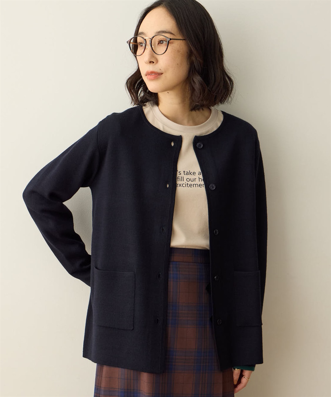 DECOY ダブルフェイスカーディガン【洗える】【抗ピル】_variation_3