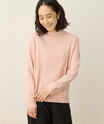 ニットプルオーバー(ピンク-M)